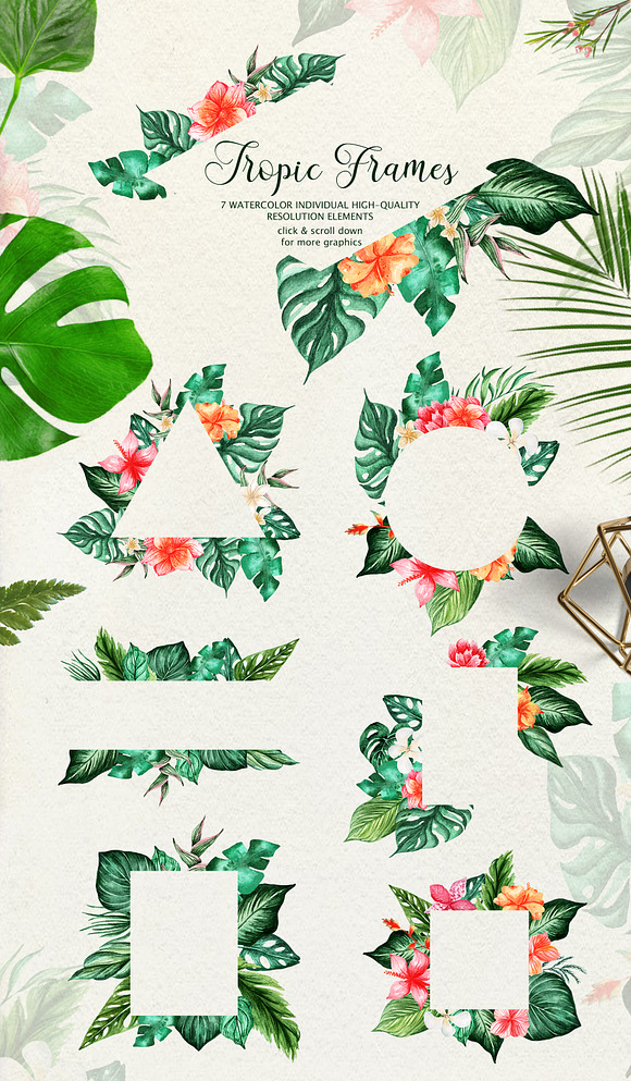 Tropical Dream-watercolor set in Illustrations - product preview 3