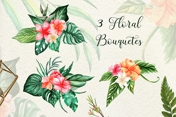 Tropical Dream-watercolor set in Illustrations - product preview 7