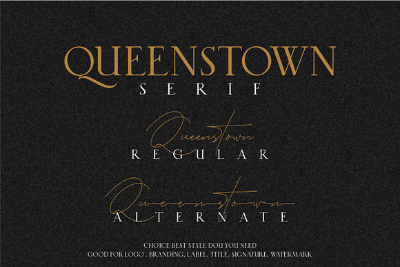 Queenstown 2 Font Signature & serif in Signature Fonts - product preview 1