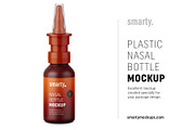 Plastic nasal bottle mockup