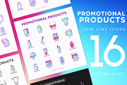 Promotional Products | 16 Icons Set