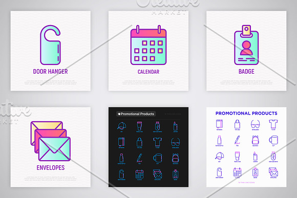 Promotional Products | 16 Icons Set in Icons - product preview 6