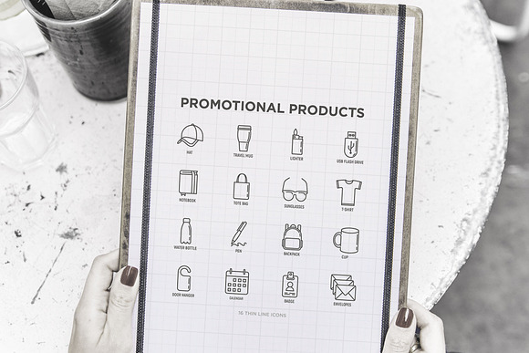 Promotional Products | 16 Icons Set in Icons - product preview 9
