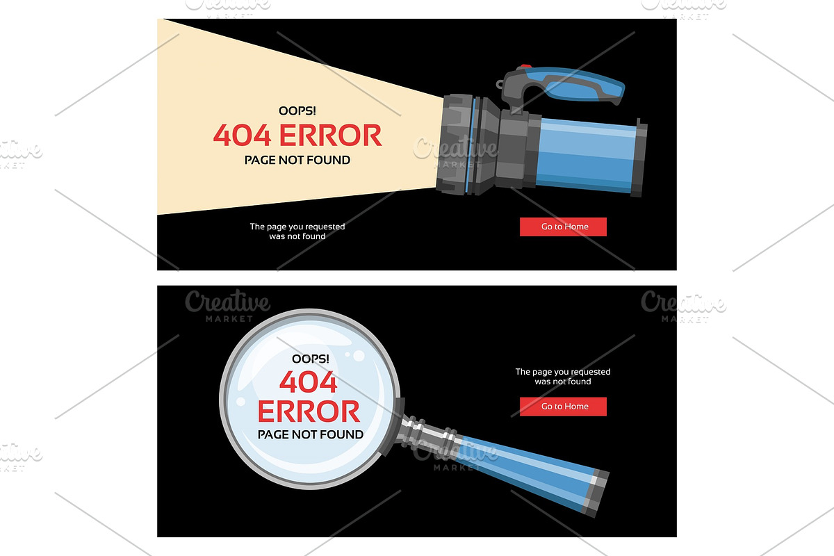 Error 404 page vector internet in Illustrations - product preview 8