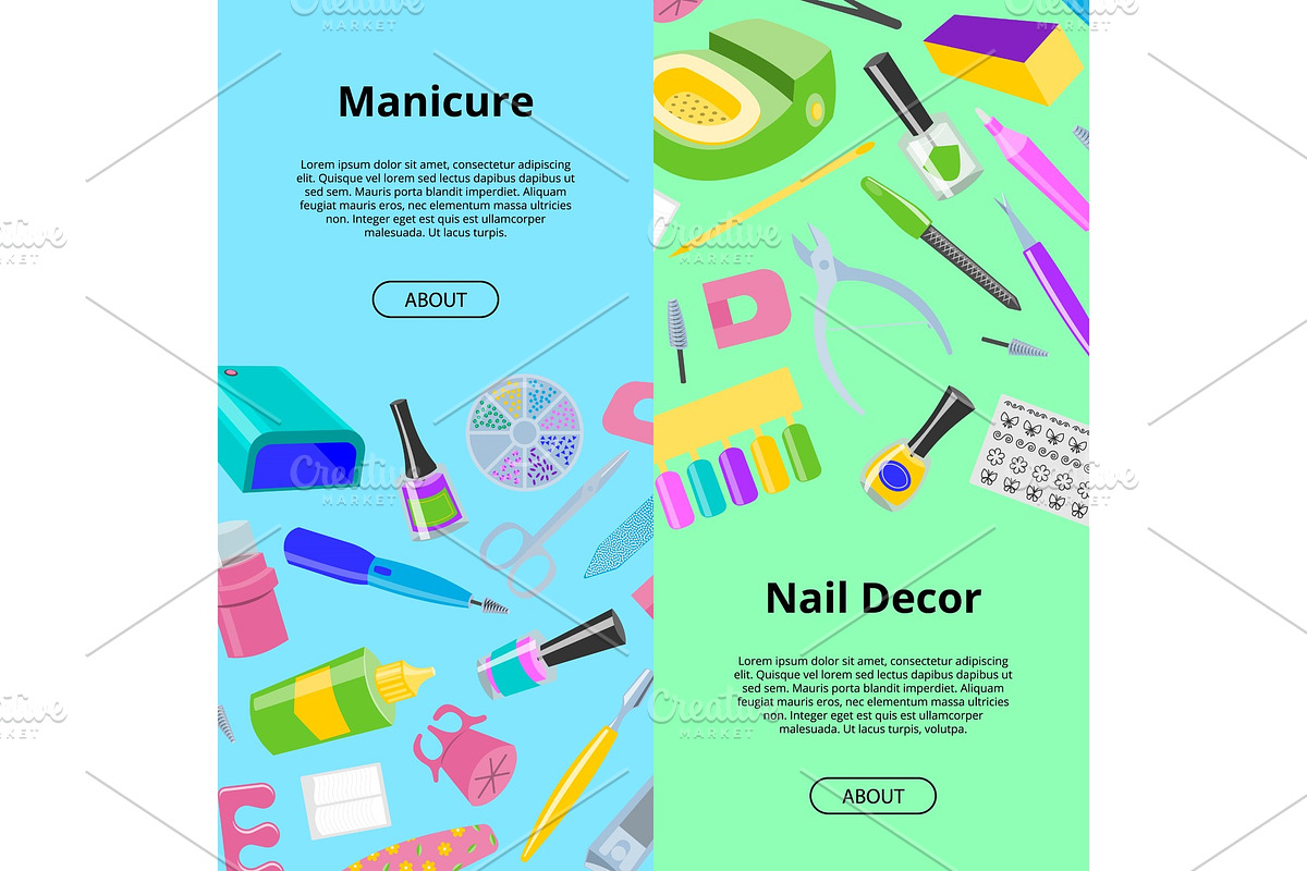 Manicure seamless pattern vector in Illustrations - product preview 8