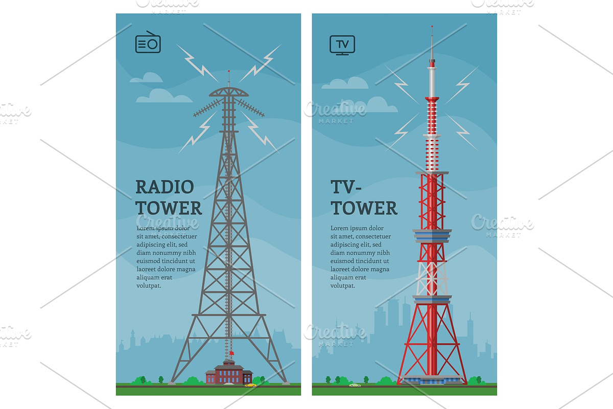 Tower vector global skyline towered in Illustrations - product preview 8