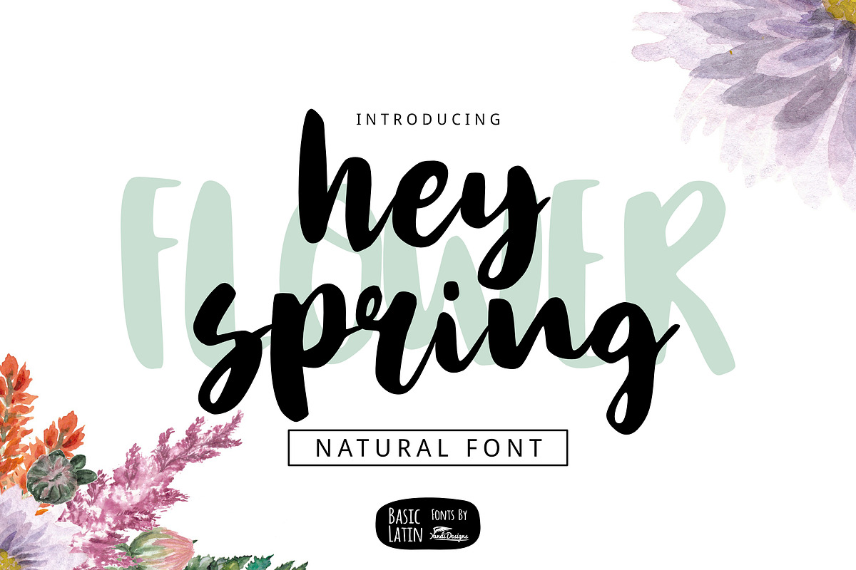 Hey Spring Brush Font in Script Fonts - product preview 8