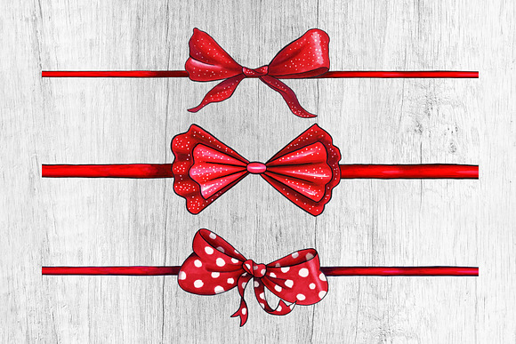Bows and Ribbons Marker Clipart in Objects - product preview 1