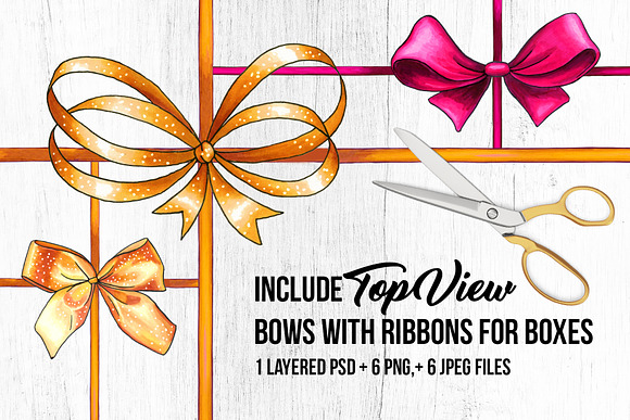 Bows and Ribbons Marker Clipart in Objects - product preview 4