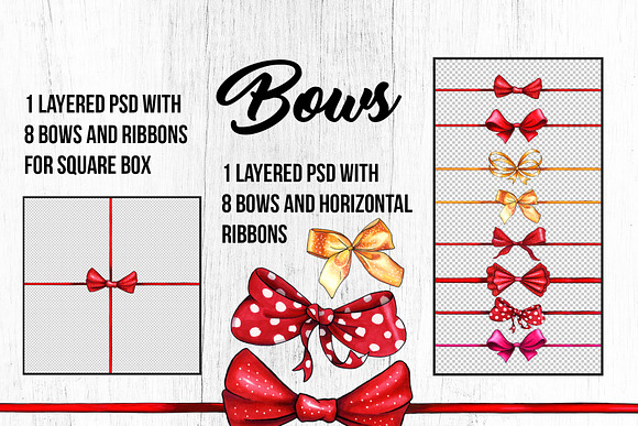 Bows and Ribbons Marker Clipart in Objects - product preview 6