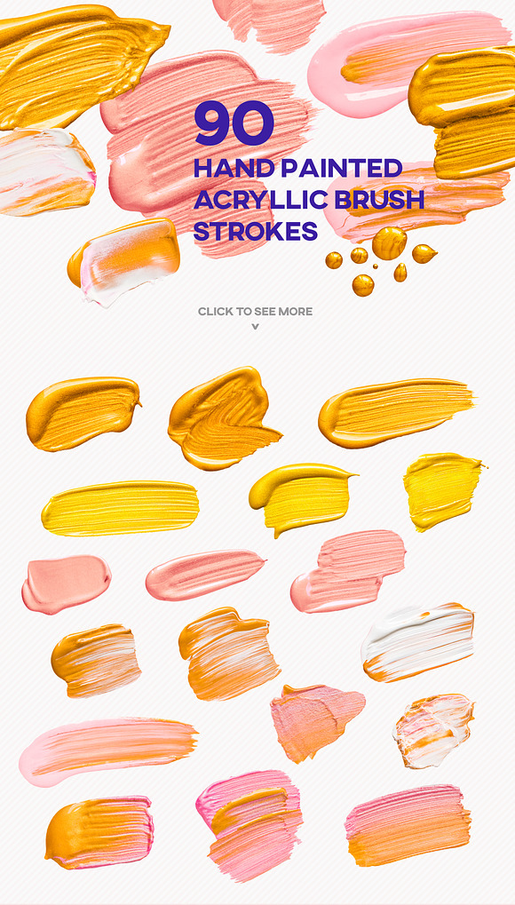 Brush Strokes - Rose Gold in Objects - product preview 1