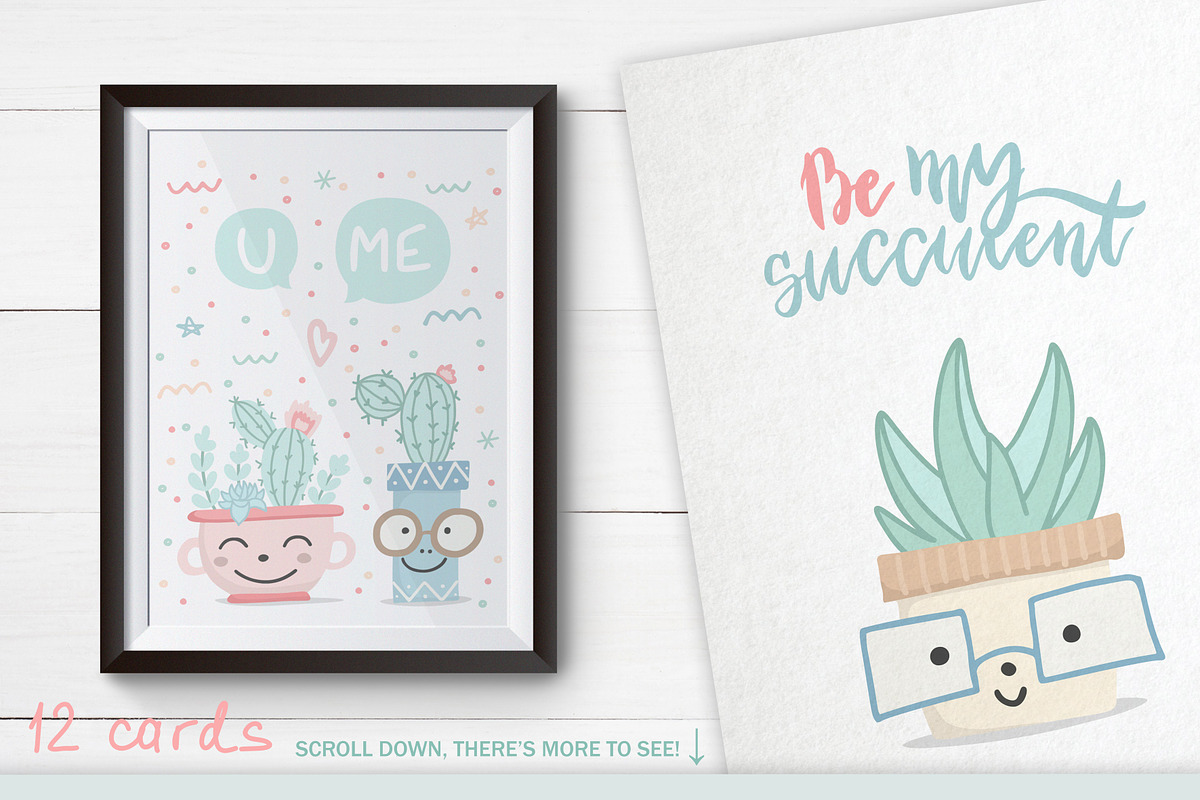 Cute Cactus set in Illustrations - product preview 8