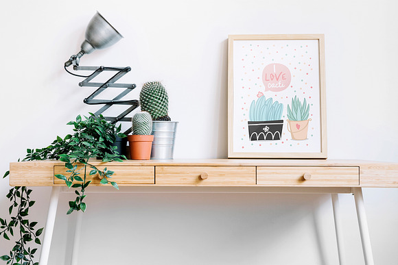 Cute Cactus set in Illustrations - product preview 1