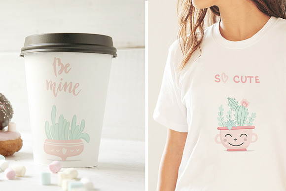 Cute Cactus set in Illustrations - product preview 4