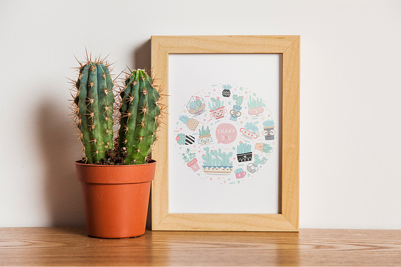 Cute Cactus set in Illustrations - product preview 11
