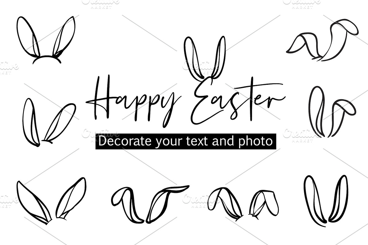 Easter Rabbit Ears. Emphasis & Fun in Easter Icons - product preview 8