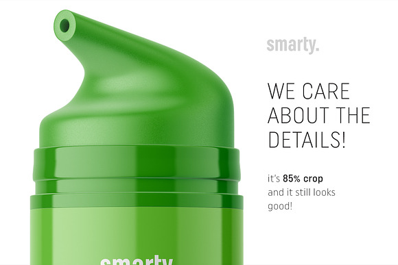 Glossy airless bottle mockup in Product Mockups - product preview 3