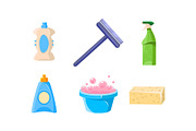 Household cleaning supplies set