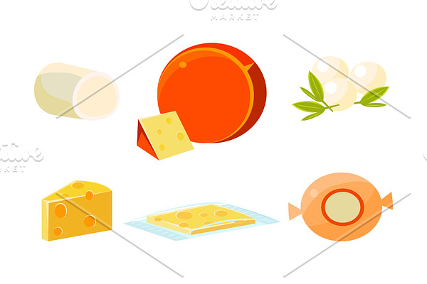 Delicious fresh cheese assortment