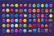 Fantasy colorful icons, collection