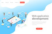 Landing page of web services agency