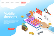 Landing page of mobile shopping