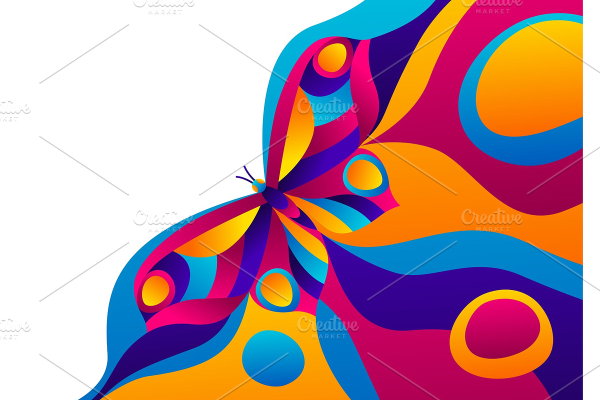 Background design with butterfly. in Illustrations - product preview 8