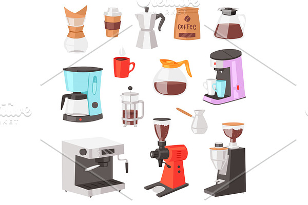 Coffee machine vector coffeemaker