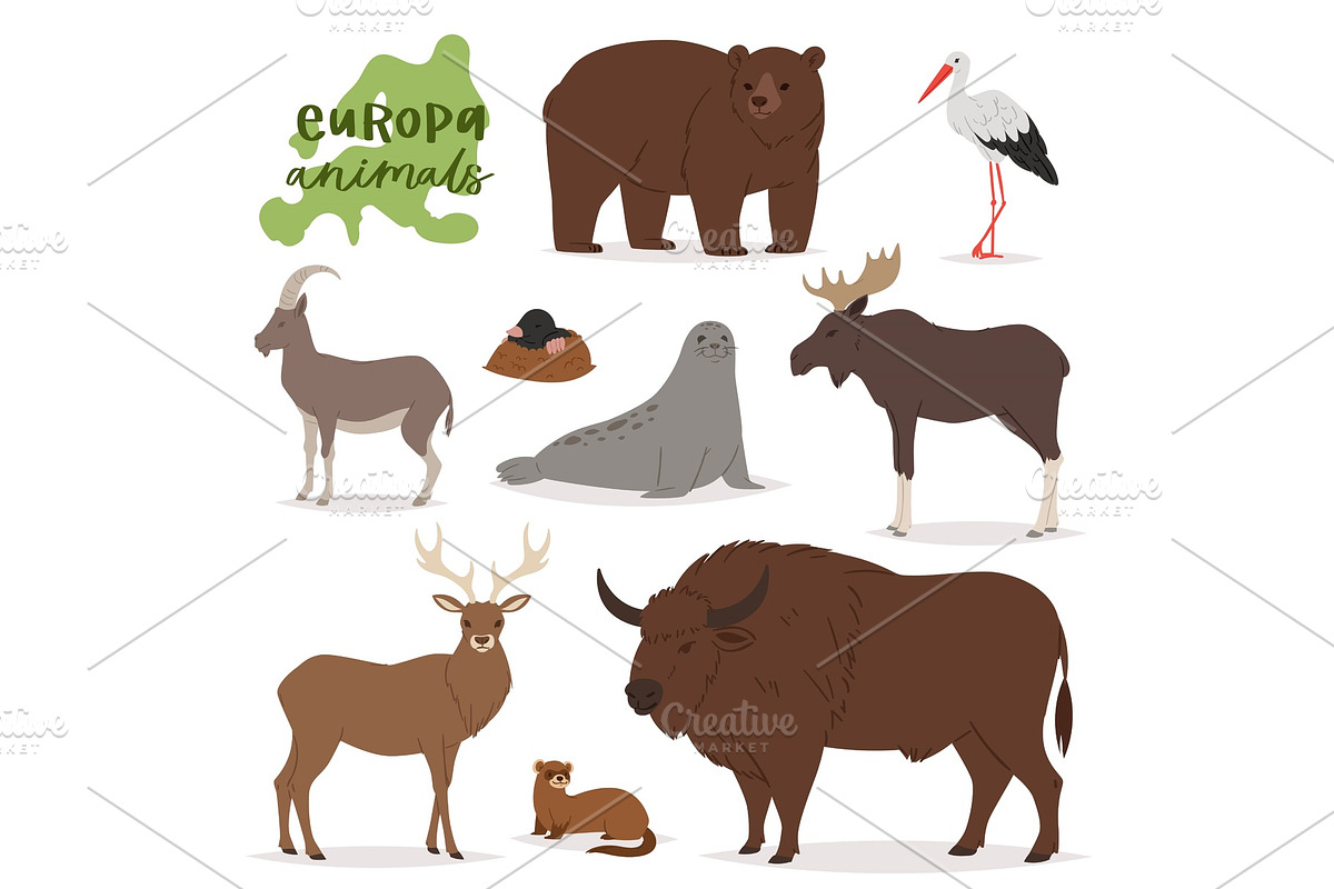 Animal vector animalistic character in Illustrations - product preview 8