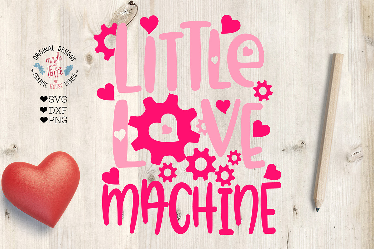 Little Love Machine Cut File in Illustrations - product preview 8