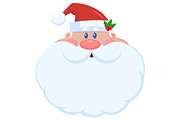 Santa Claus Cartoon Character Face 