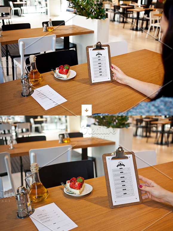 Restaurant menu - 6 mockups in Print Mockups - product preview 2