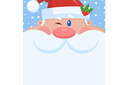 Winking Santa Claus Character