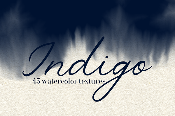 Blue Indigo - 45 Watercolor Textures