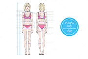 Woman body measurement chart