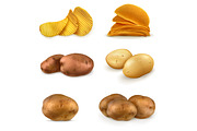 Potatoes and chips illustration