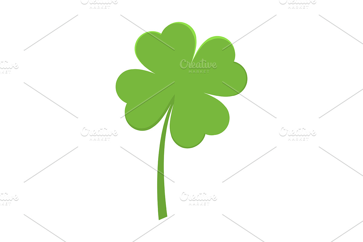 Green Leaf Clover Shamrock in Illustrations - product preview 8
