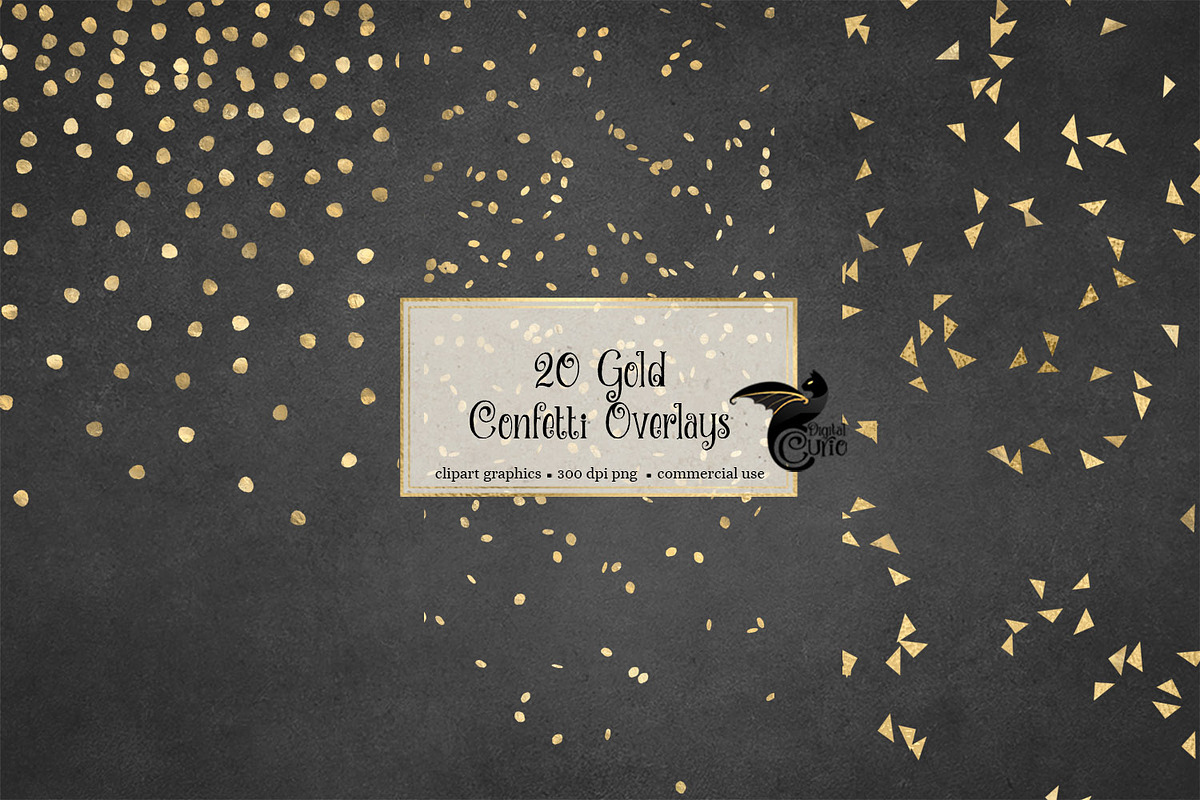 Gold Confetti Overlays in Objects - product preview 8