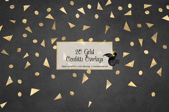 Gold Confetti Overlays in Objects - product preview 1