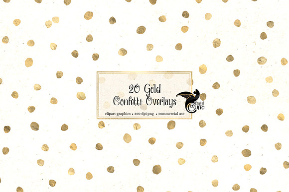 Gold Confetti Overlays in Objects - product preview 2