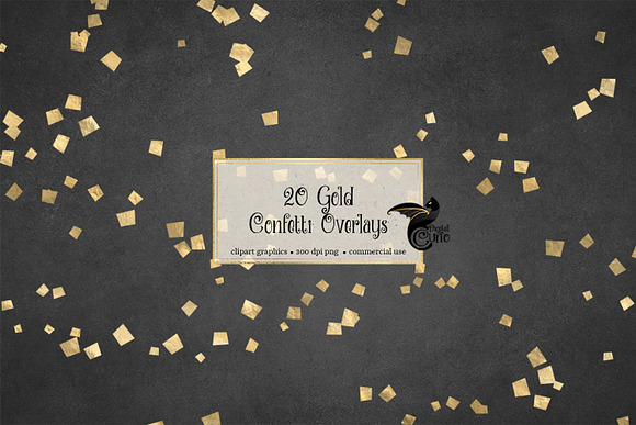 Gold Confetti Overlays in Objects - product preview 3
