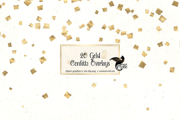 Gold Confetti Overlays in Objects - product preview 4