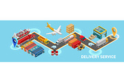 Isometric map of delivery service