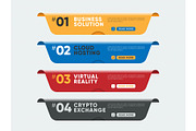 Colorful banners for website