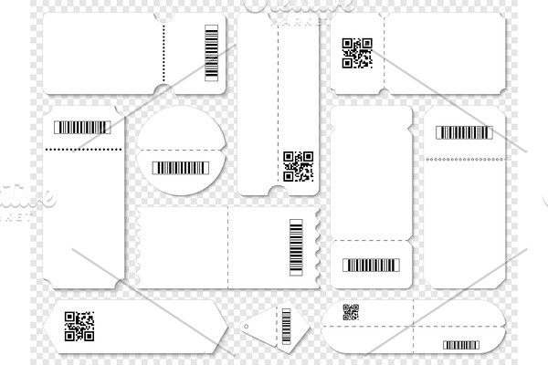 Coupons with QR codes and barcodes