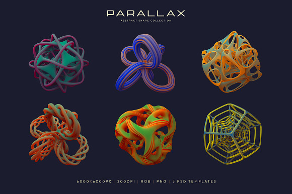 Parallax Abstract Textures in Objects - product preview 8
