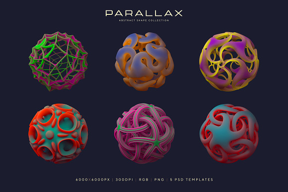 Parallax Abstract Textures in Objects - product preview 9