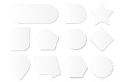 Set of white geometric shapes