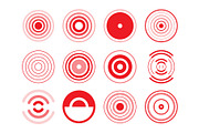 Set of various round emblems
