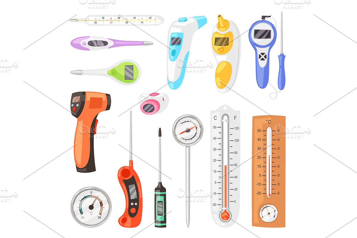 Thermometer vector tempering in Objects - product preview 8